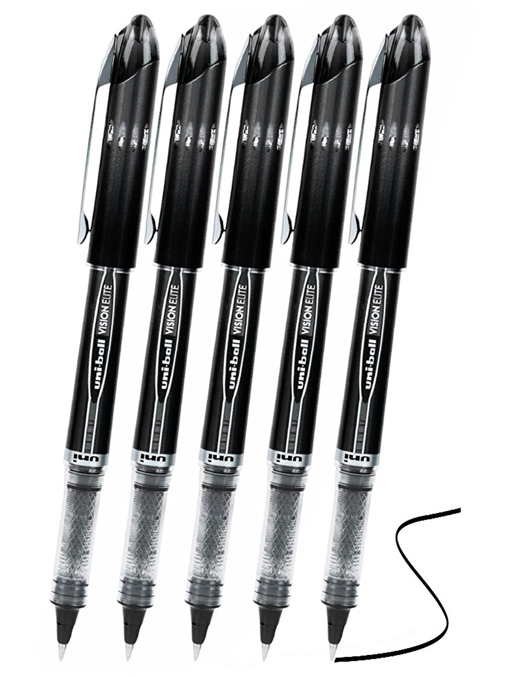 Siyah Pilot Kalem Ub-205 Vision Elite 0.5mm 5 Adet Uniball Pilot Kalem 0.5 Mm Roller Uçlu Pilot Kale