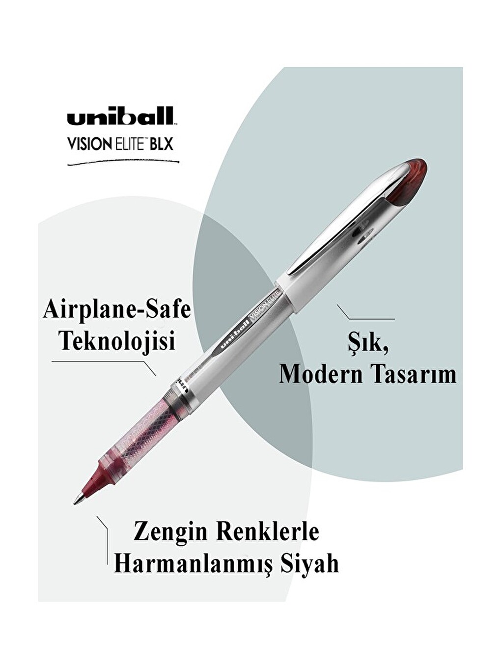 Siyah Pilot Kalem Ub-205 Vision Elite 0.5mm 5 Adet Uniball Pilot Kalem 0.5 Mm Roller Uçlu Pilot Kale-2