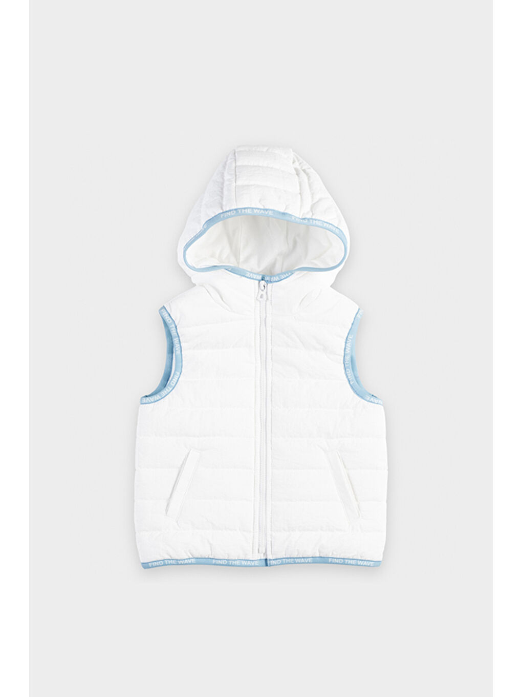 Beyaz Erkek Çocuk Micro Yelek-1