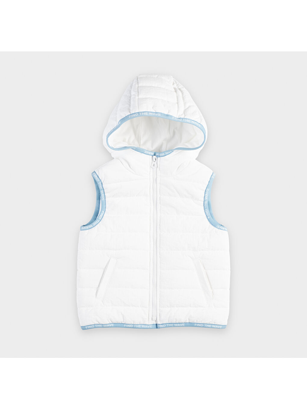 Beyaz Erkek Çocuk Micro Yelek-3