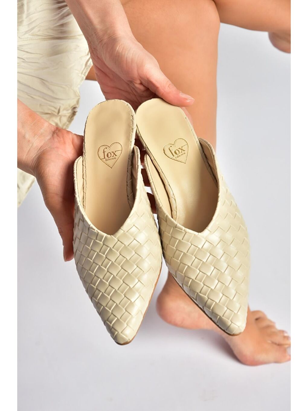 Bej Kadın Terlik Y654660709-2