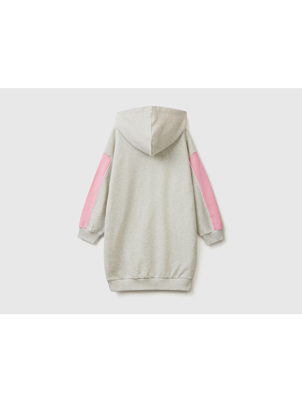 Kız Çocuk Gri Mix Renk Bloklu Oversize Sweat Elbise-1