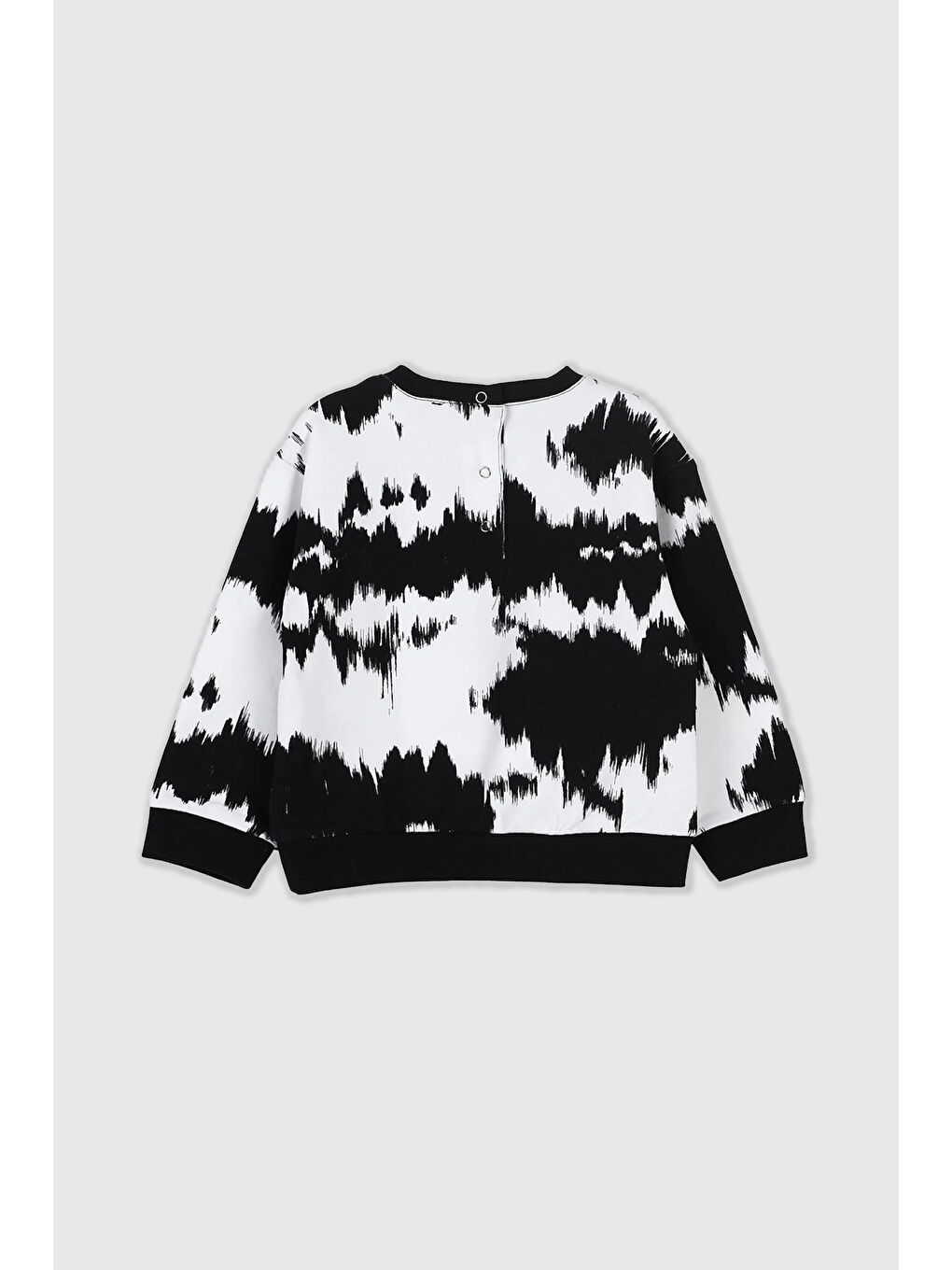 Kız Bebek Nakış Detaylı Desenli Beyaz Sweatshirt-1