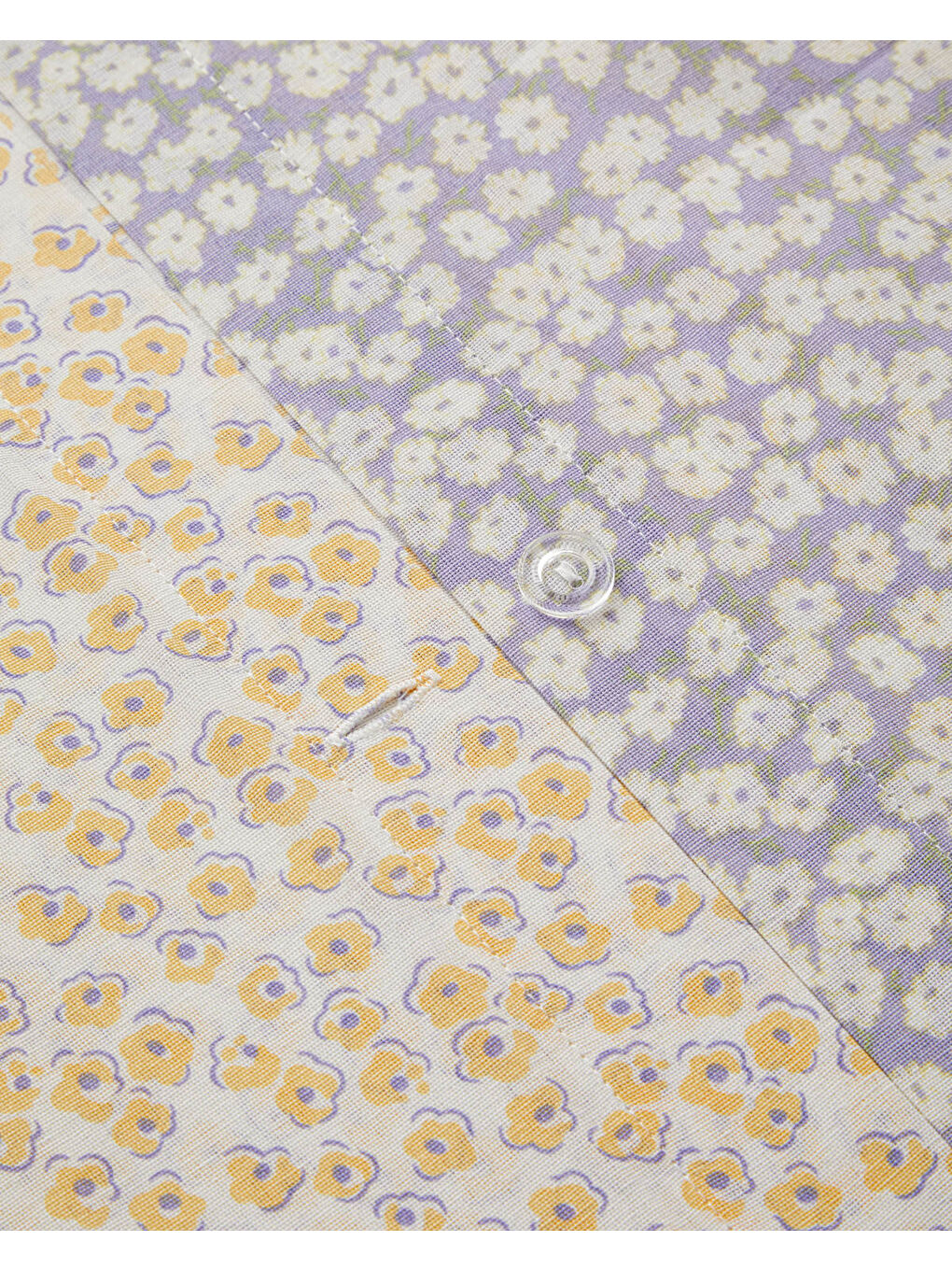 Daisy Touch Kolay Ütülenir Çift Kişilik Nevresim Seti 200x220 cm Lila-Turuncu-5