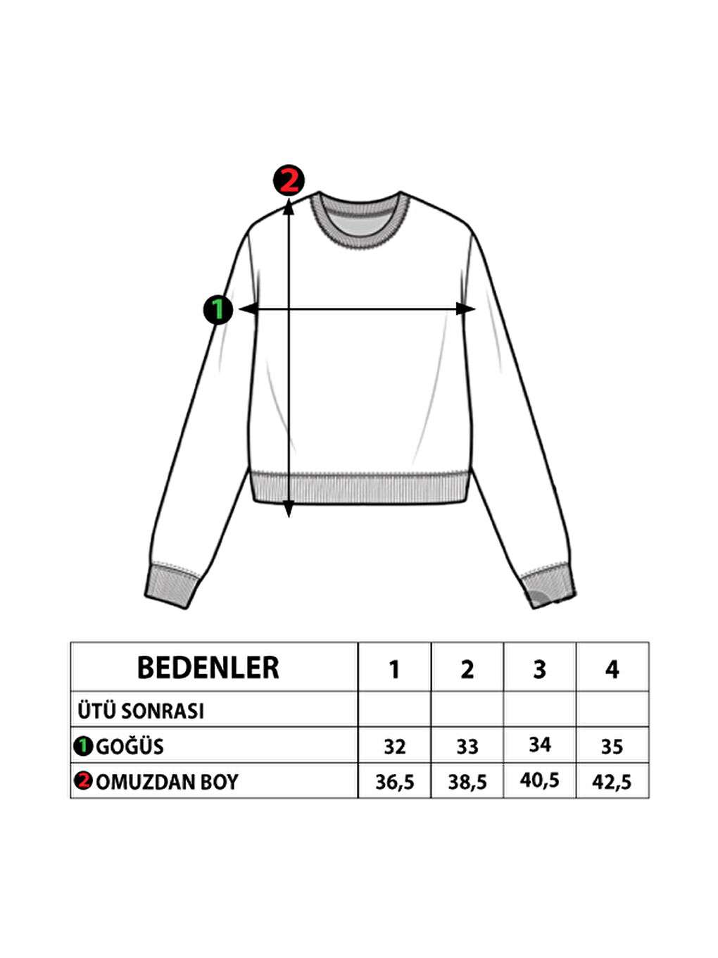 Pembe Kız Çocuk Baskılı Balıkçı Yaka Pamuklu Sweatshirt-1