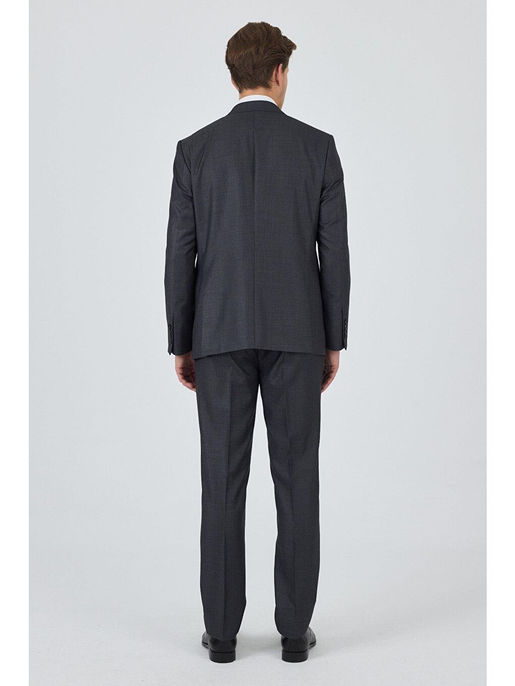 Gri Düz Filafil Mono Yaka Tam Astar 6 Drop Comfort Fit Takım Elbise 1001250170-4