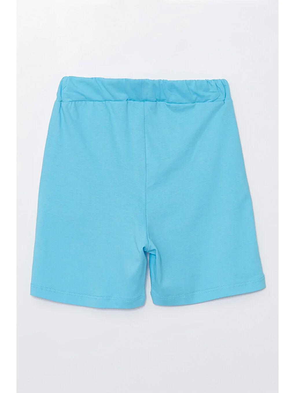 Mavi Run Baskılı Penye Şort- T-shirt Erkek Takım-3