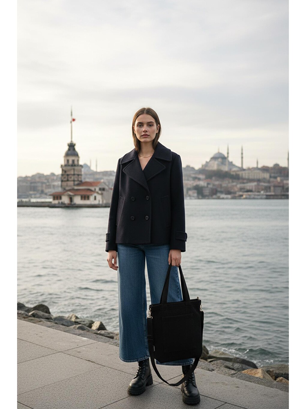 Volera Model Siyah Kadife Çanta-5