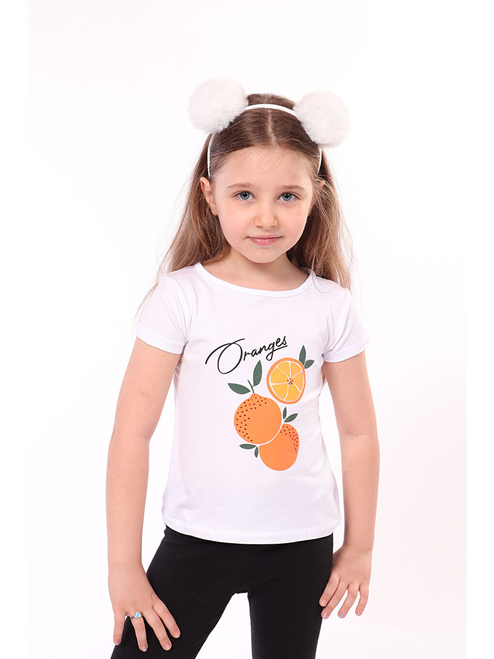 Beyaz Kız Bebek Baskılı Tişört