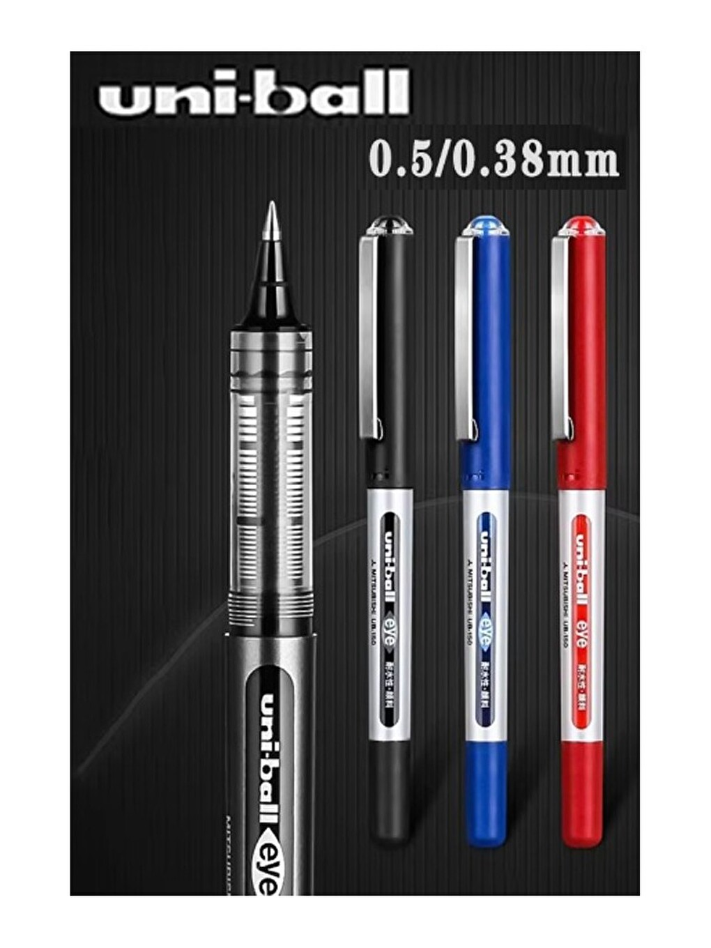 Mavi Pilot Kalem 3 Adet Uniball Eye Mikro 0.5 Mm Roller Pilot Kalem Ub-150 Roller Uçlu Likit Mürekke-1
