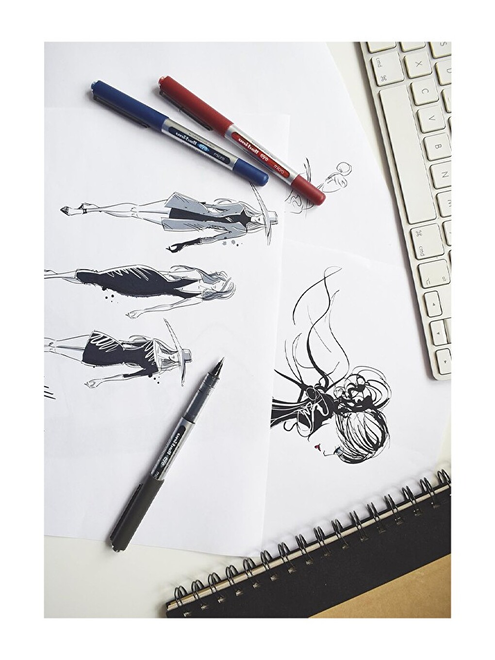 Mavi Pilot Kalem 3 Adet Uniball Eye Mikro 0.5 Mm Roller Pilot Kalem Ub-150 Roller Uçlu Likit Mürekke-2