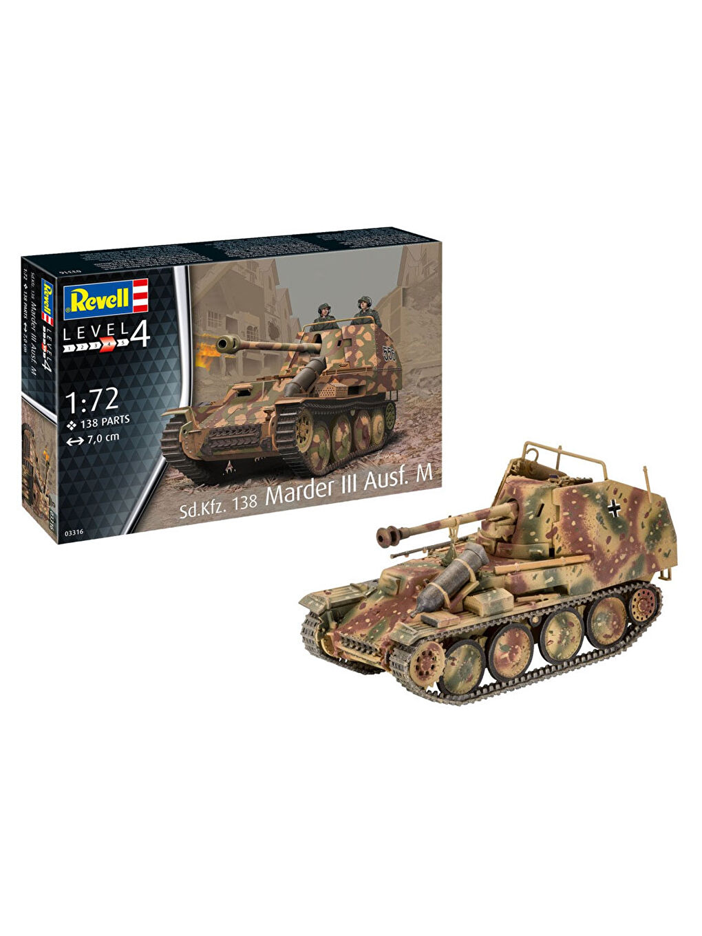 Revell Renksiz Maket Model Kit Sd Kfz 13+8 03316