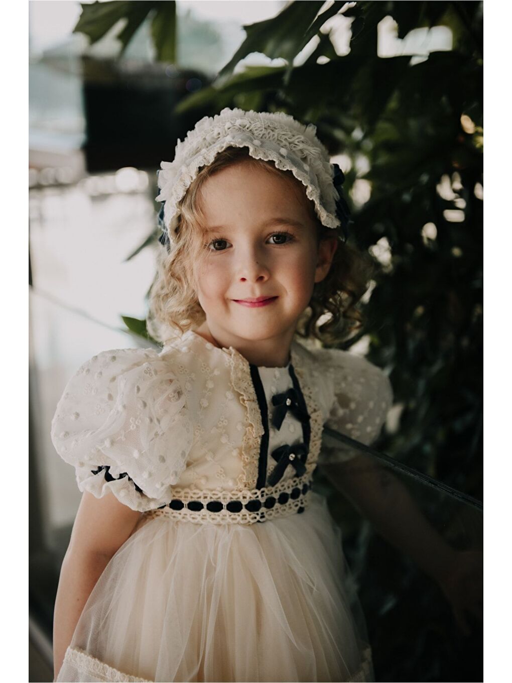 Lacivert Saç Aksesuarlı Kız Çocuk Kısa Abiye Elbise_M2310-4