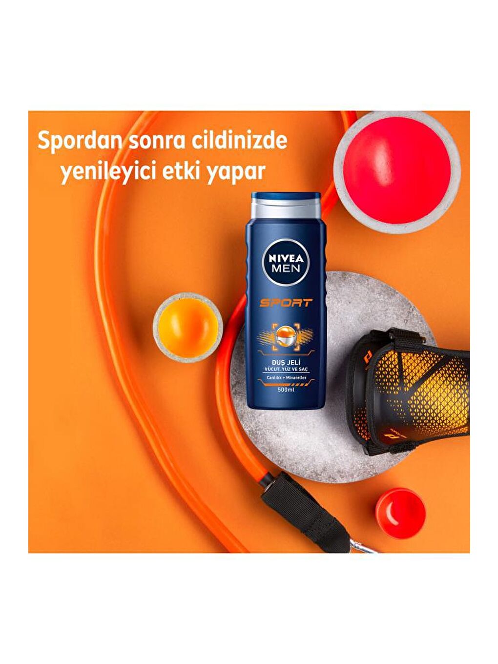 NIVEA Şeffaf Men Sport Erkek Duş Jeli, Saç, Vücut Ve Yüz Için Şampuan 500 ml, 24 Saat Ferahlık - 4