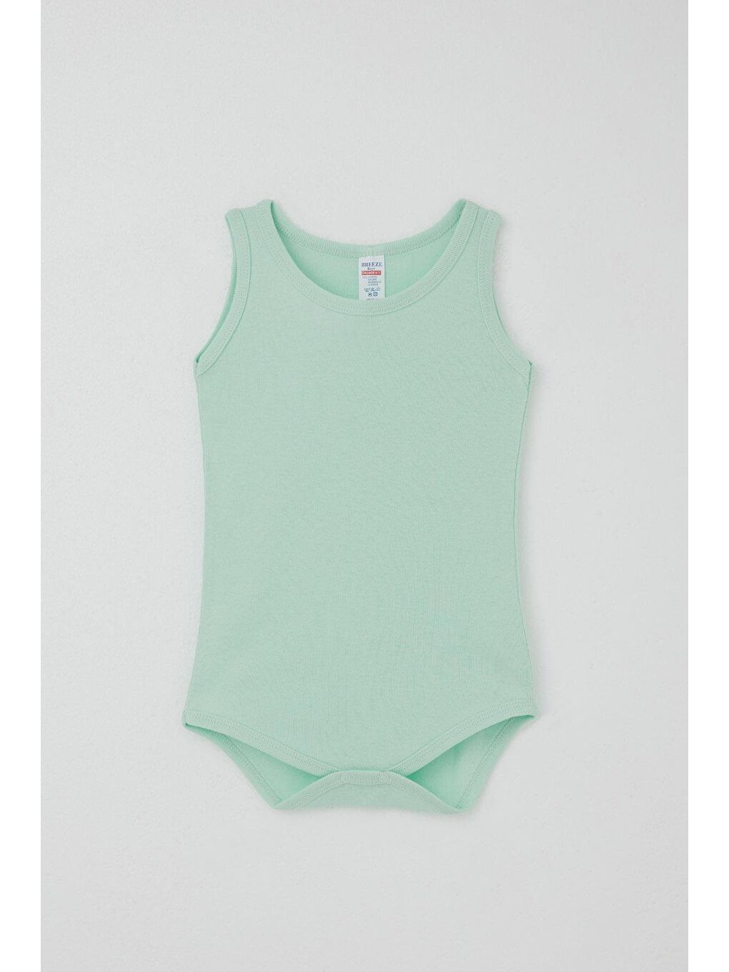 Turkuaz Erkek Bebek Çıtçıtlı Atlet Zıbın Body Basic Su Yeşili (9 Ay-1.5 Yaş)