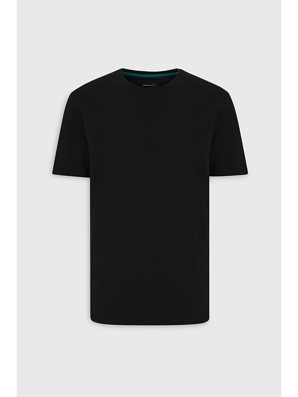 Erkek Siyah Slim Fit Dar Kesim Bisiklet Yaka Kısa Kollu Yumuşak Tuşeli Basic Tişört-4