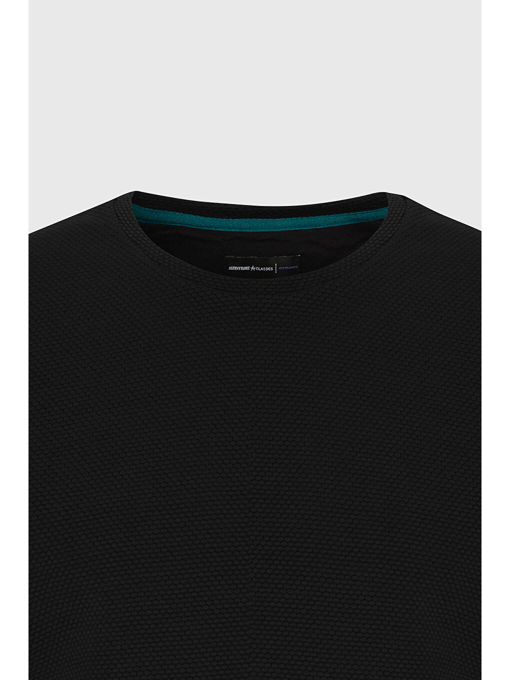 Erkek Siyah Slim Fit Dar Kesim Bisiklet Yaka Kısa Kollu Yumuşak Tuşeli Basic Tişört-5