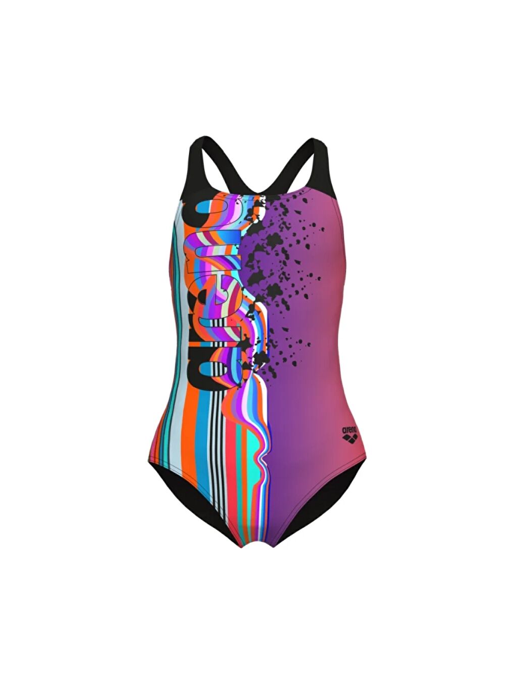 Arena Siyah Palette Girl One Piece Swimsuit Multi Shocking Pink/Black 007918905 - 2