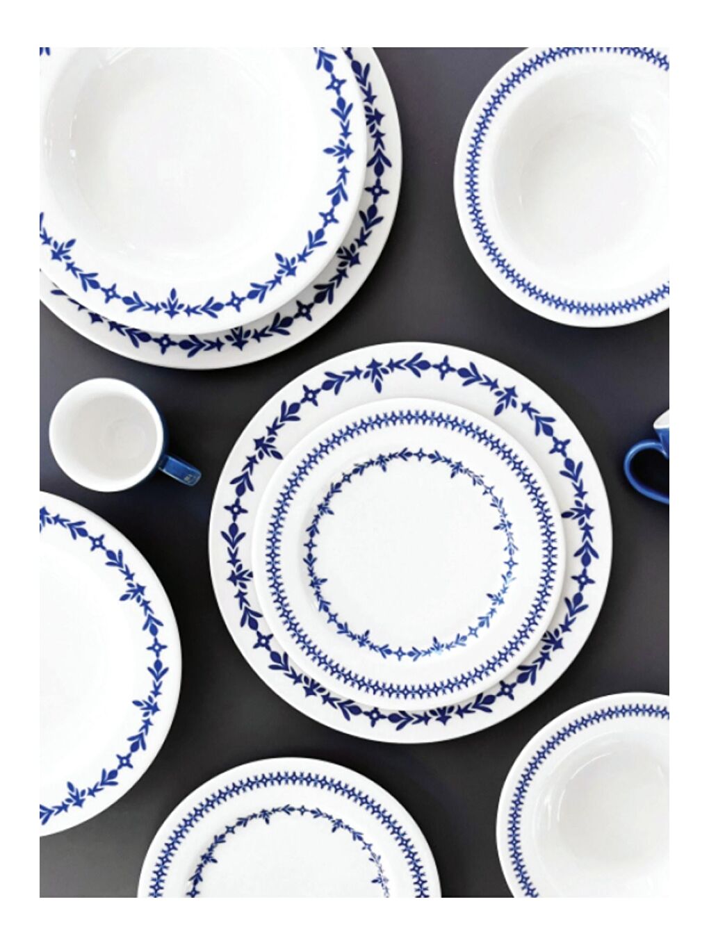 Mavi Porselen Blue Orbit Yemek Takımı 6 Kişilik 24 Parça