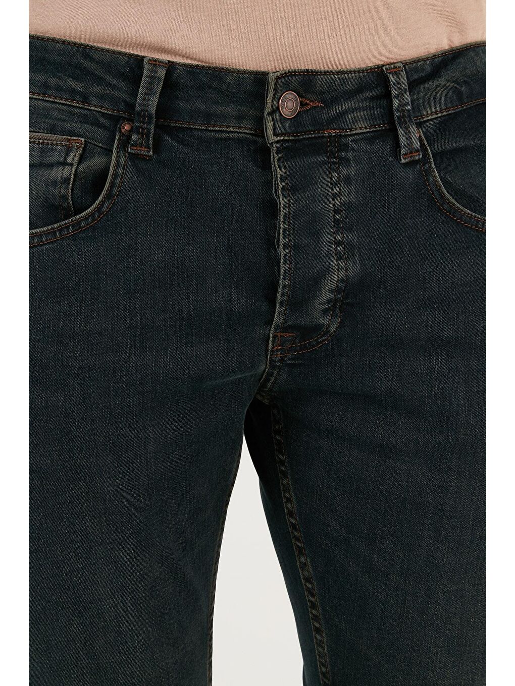 Buratti Lacivert Pamuklu Normal Bel Slim Fit Dar Paça Jeans 1130J49NAPOLI - 4