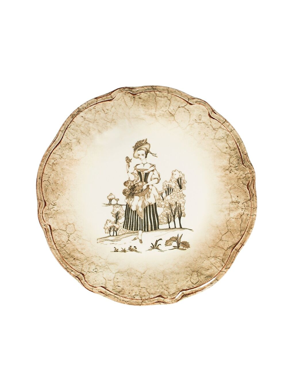 Renksiz Porselen Ella Kahvaltı ve İkram Takımı 6 Kişilik 14 Parça-1