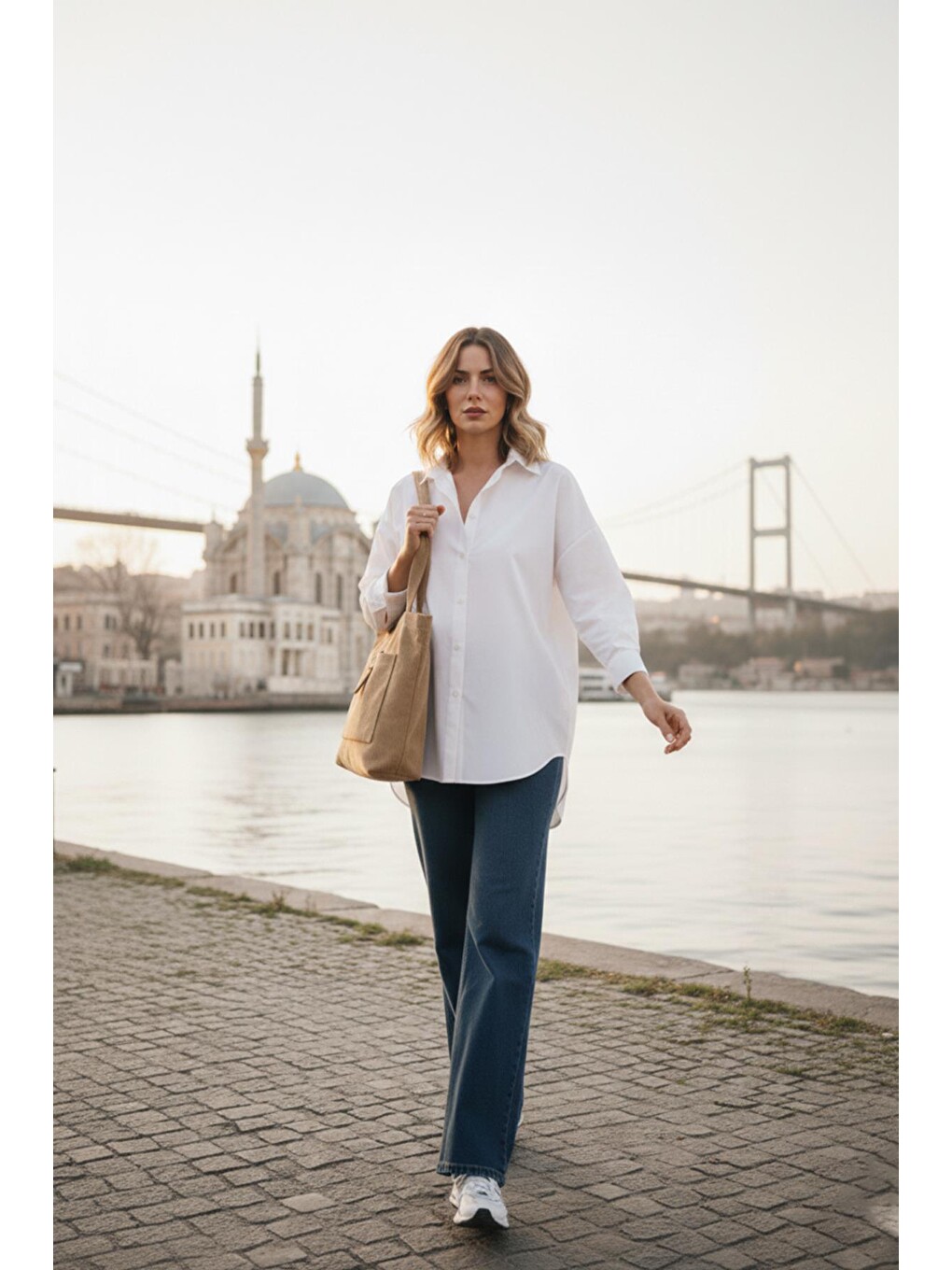 Kahverengi Luna Model Taba Kadife Çanta-5