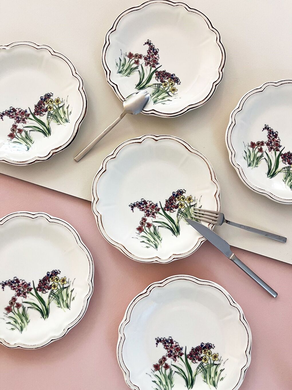 Renksiz Porselen Amber Pasta Takımı 22cm 6 kişilik 6 Parça