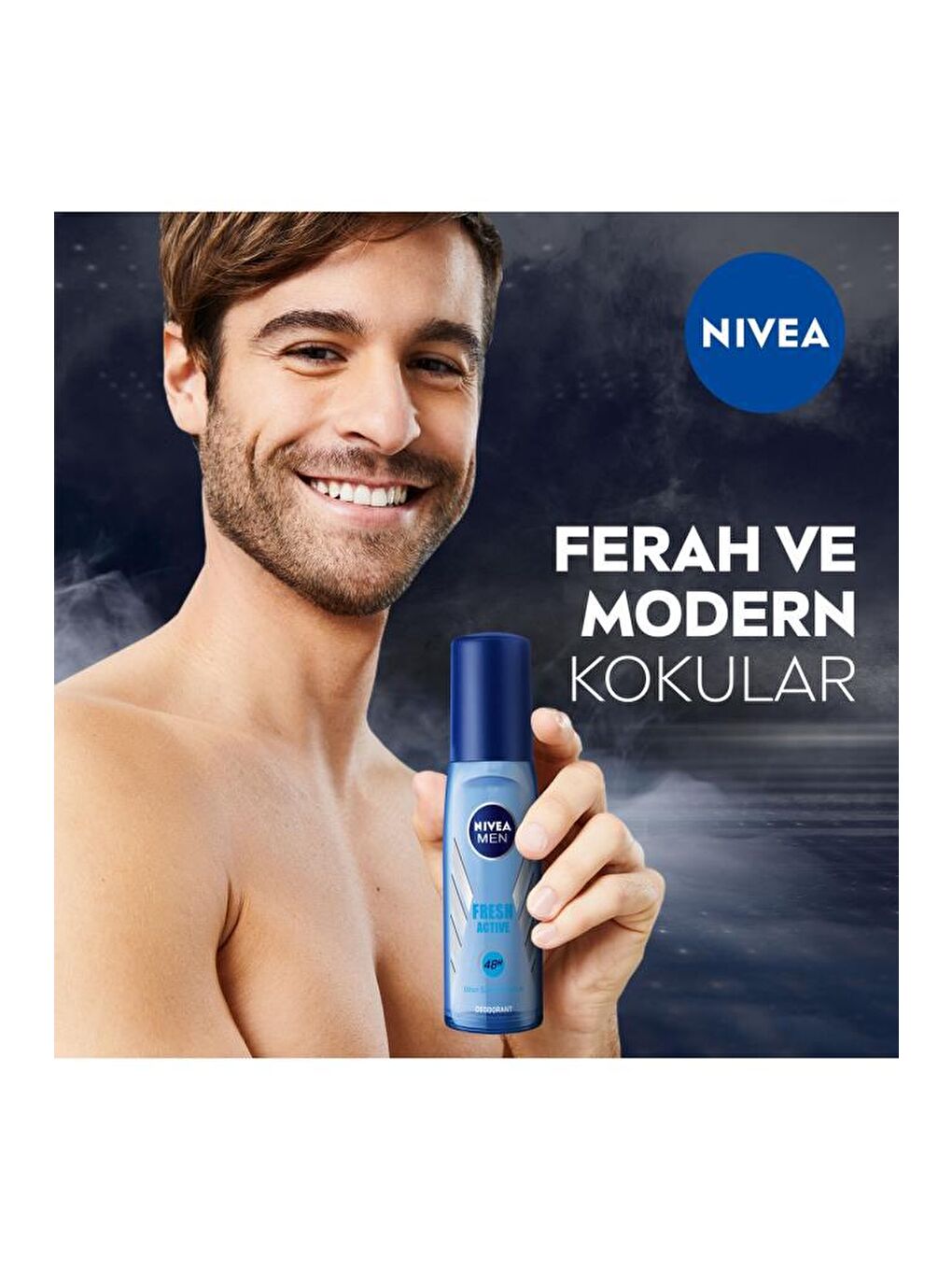 NIVEA Şeffaf Men Erkek Pump Sprey Deodorant Fresh Active 48 Saat Deodorant Koruması 75 ml - 1