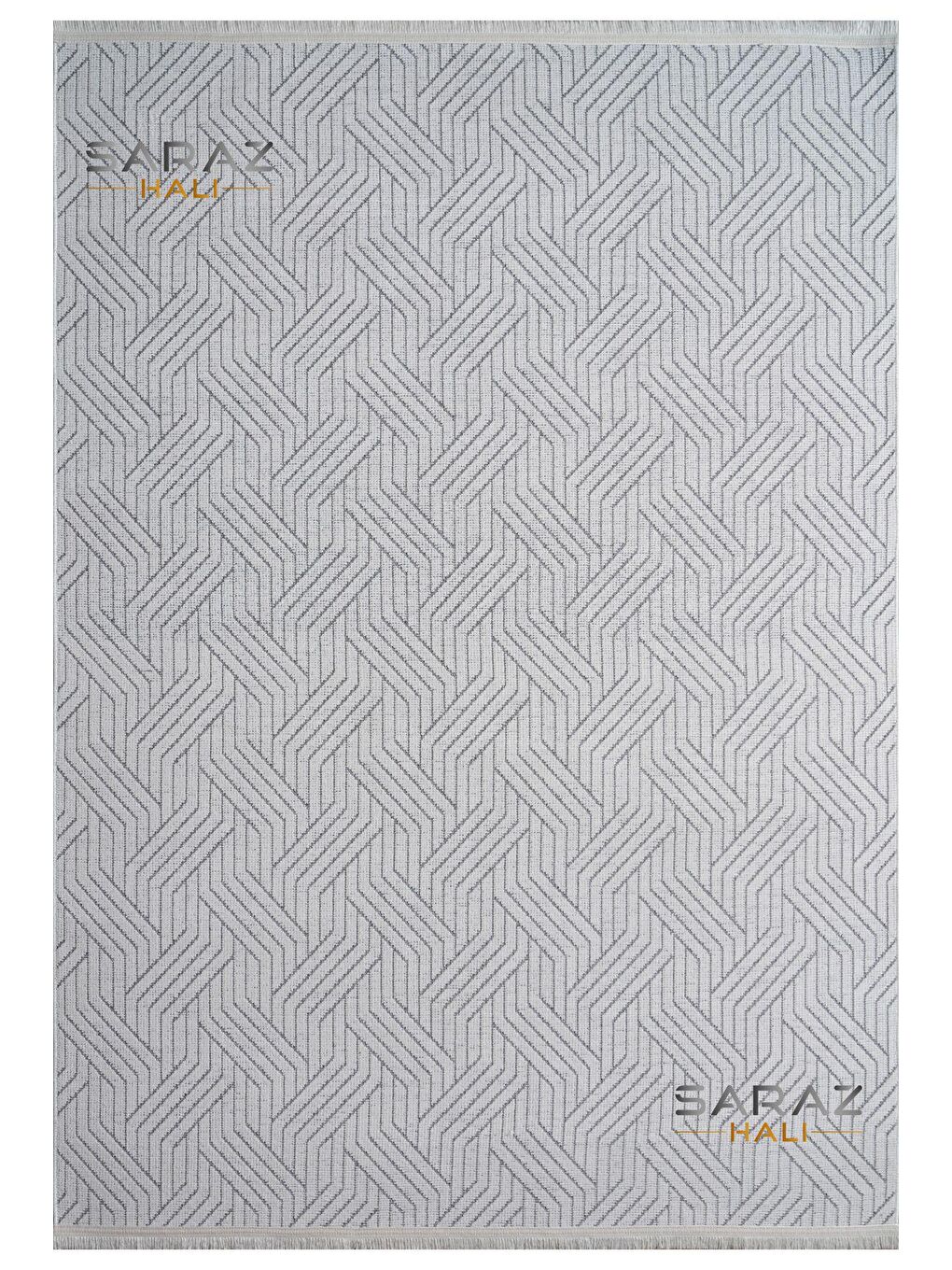 Ekru Bohem Saçaklı Kaymaz Kilim Krem 80x150-4