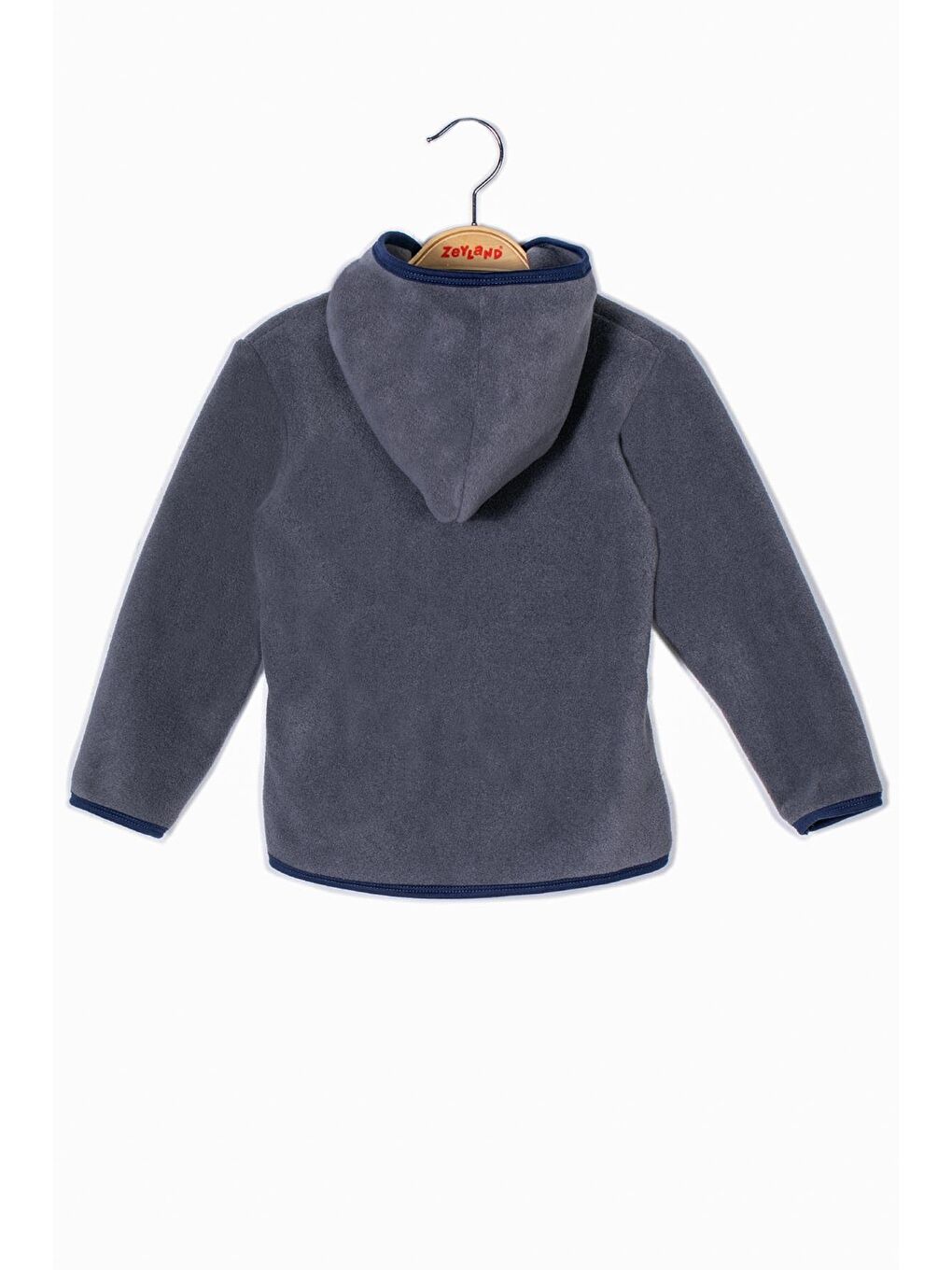 Antrasit Erkek Çocuk Fermuarlı Polar  Fermuarlı Sweatshirt-3