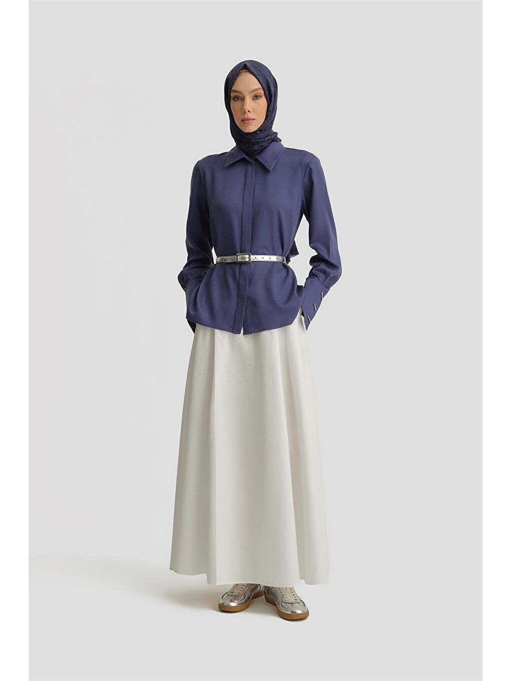 Mavi Lyocell Gömlek 25Y3720 Puslu Mor-1