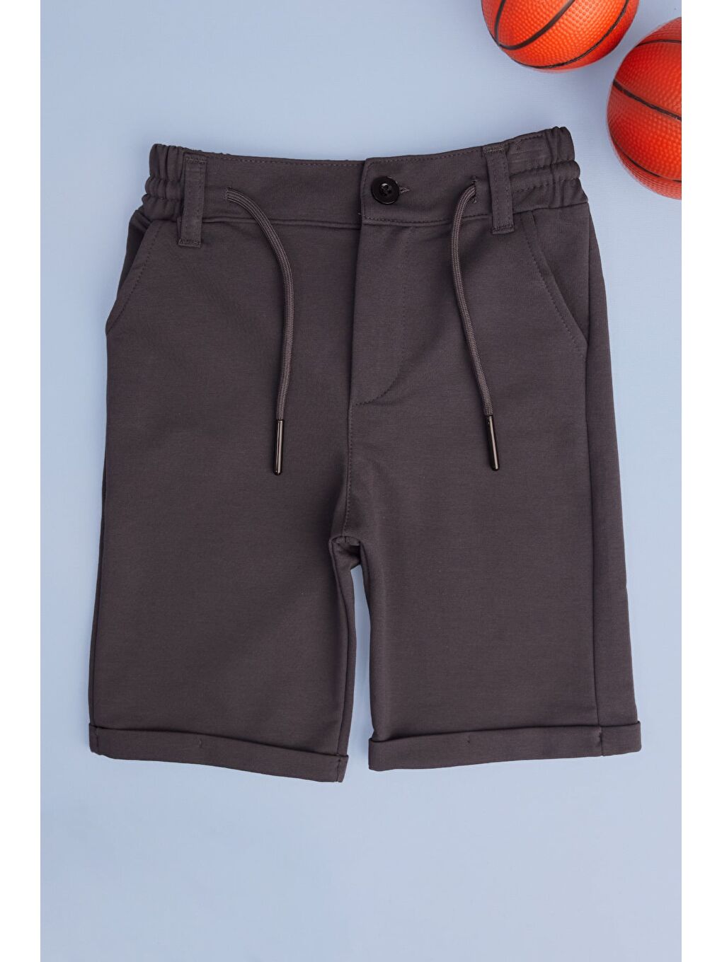 Gri Beli Bağlamalı Duble Paça Erkek Çocuk Kapri