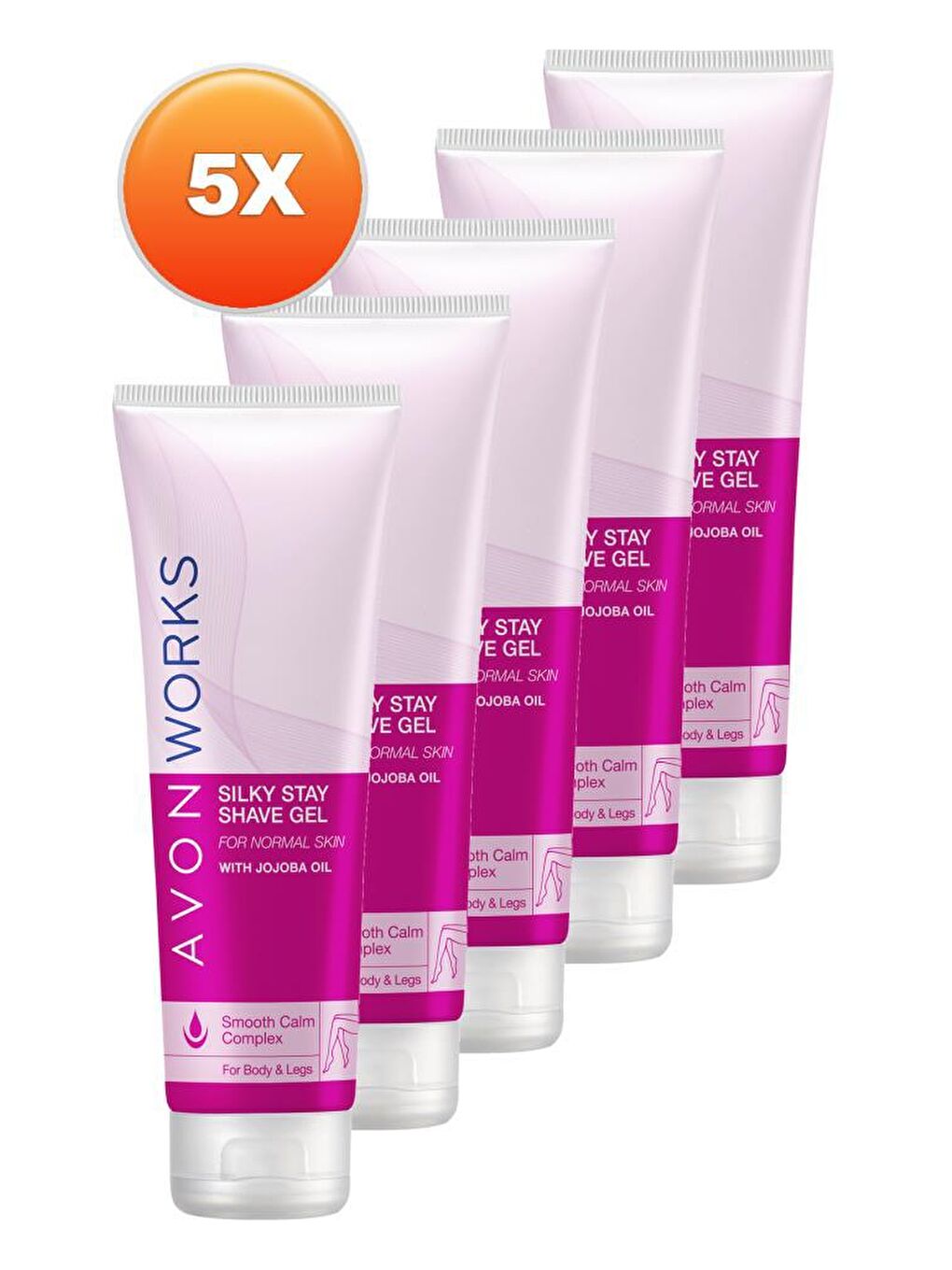 AVON Renksiz Works Vücut ve Bacaklar için Tıraş Jeli 150 ml 5'li Set - 1