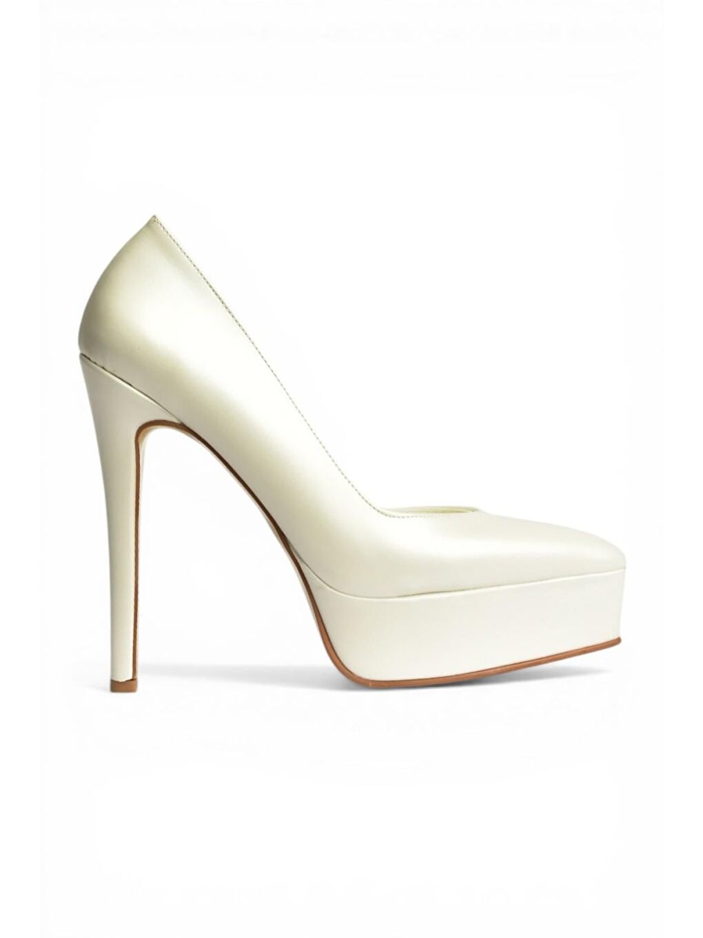 Bej Sedef Kadın Topuklu Ayakkabı Y246221609-3