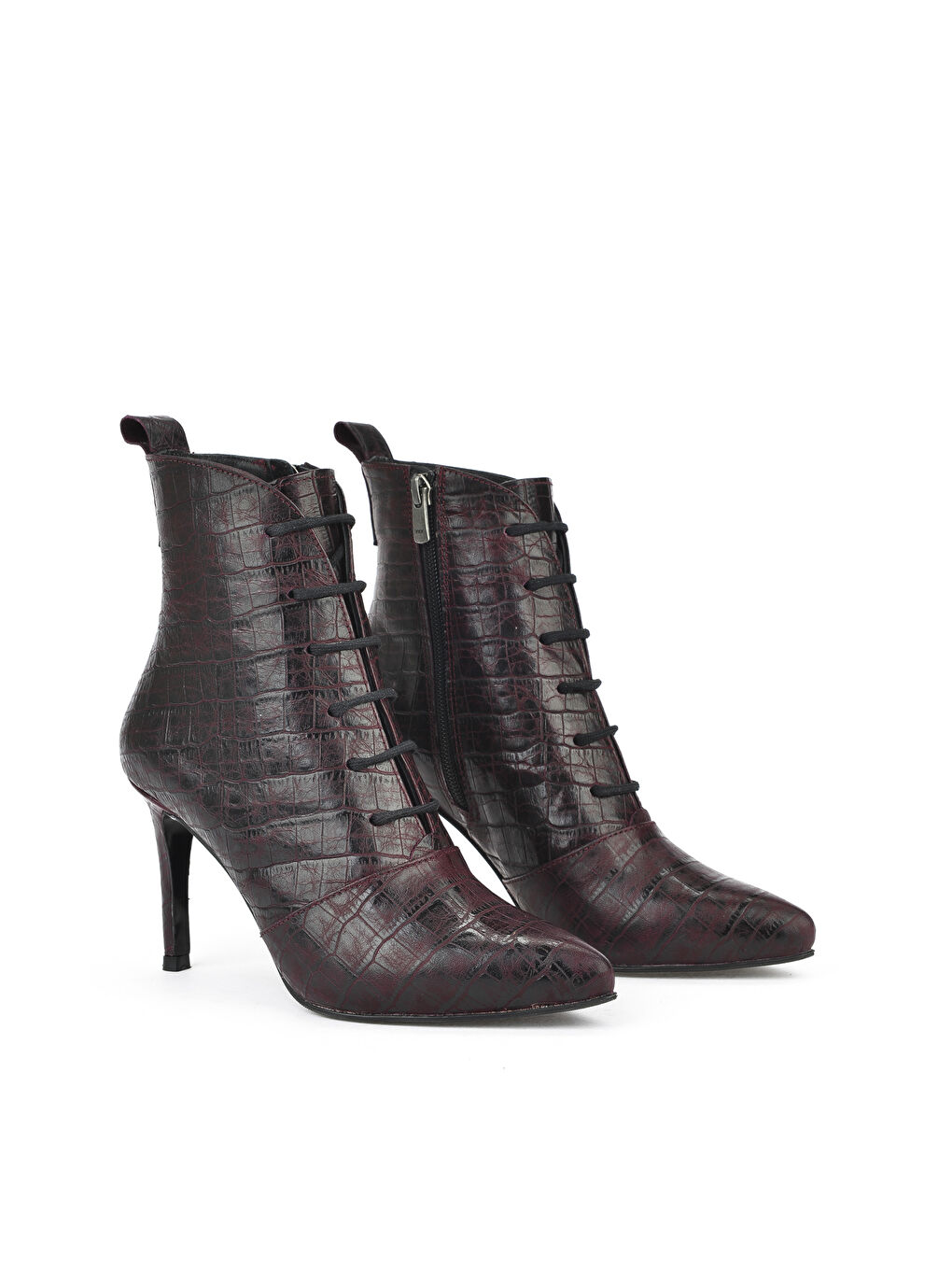 Kadın Hakiki Deri Topuklu Bot 1431030Z24153 Bordo-1