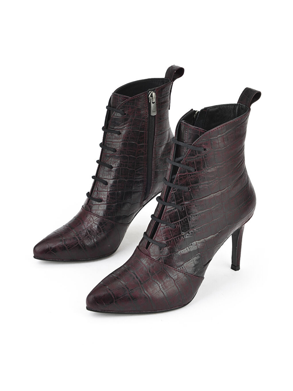 Kadın Hakiki Deri Topuklu Bot 1431030Z24153 Bordo-4