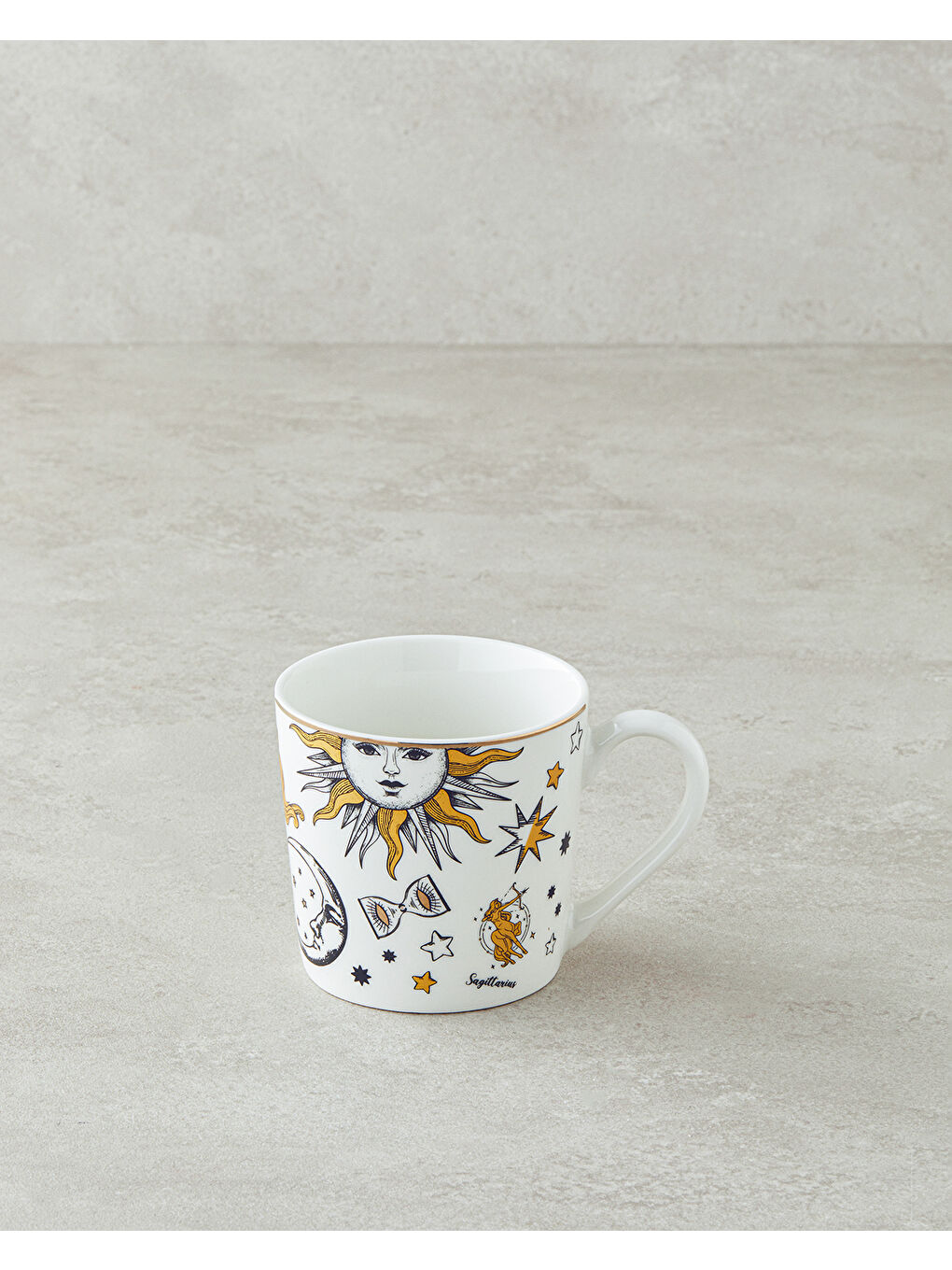 Talisman Spirit New Bone China Yılbaşı Kupa 370 ml Siyah-Beyaz-Gold-1