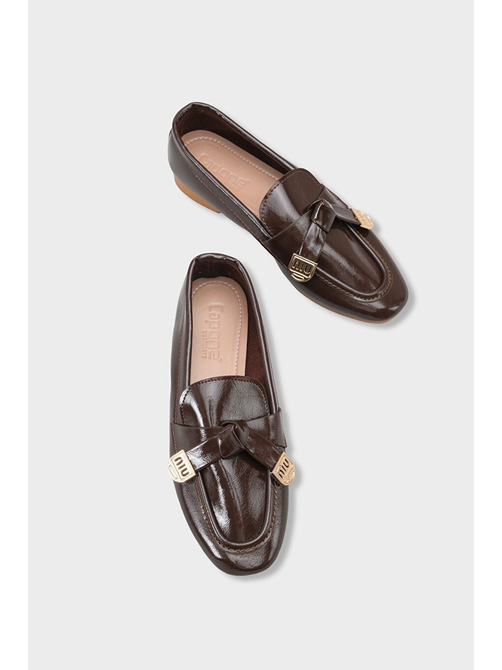 Haki Janessa Metal Tokalı Yumuşak Kadın Loafer Ayakkabı-5