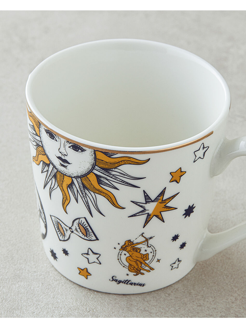 Talisman Spirit New Bone China Yılbaşı Kupa 370 ml Siyah-Beyaz-Gold-2