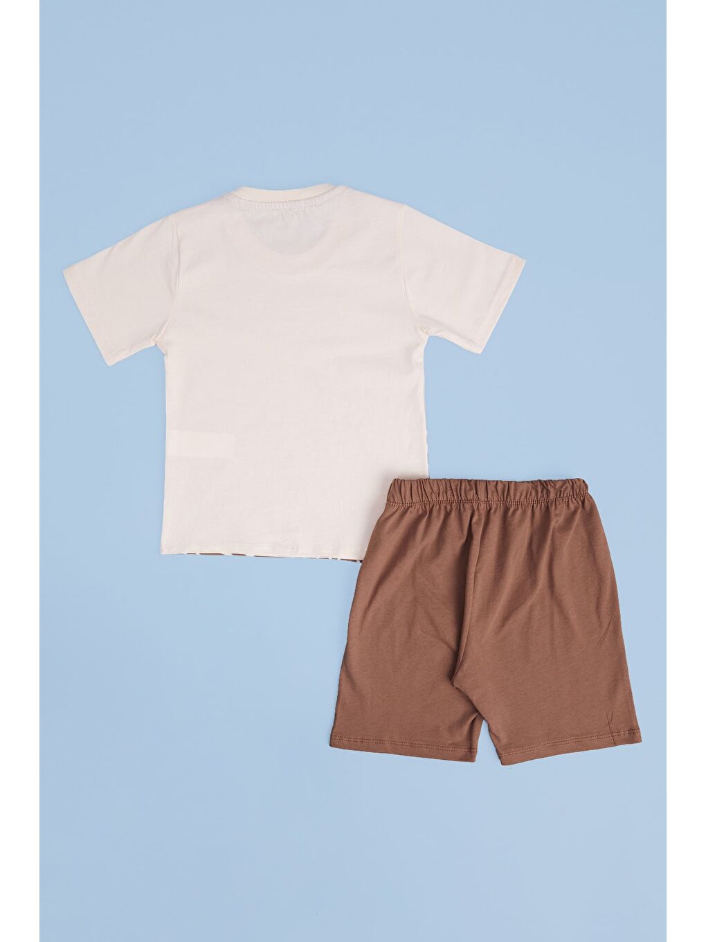 Bej %100 Pamuk Feeling Goods Baskılı Erkek Çocuk 2 Li Takım-1