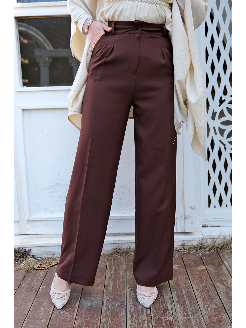 Kahverengi Kahve Kadın Pantolon