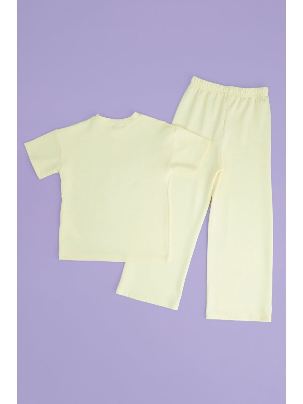 Sarı Basic Modal Kumaş Kız Çocuk 2 Li Takım-1