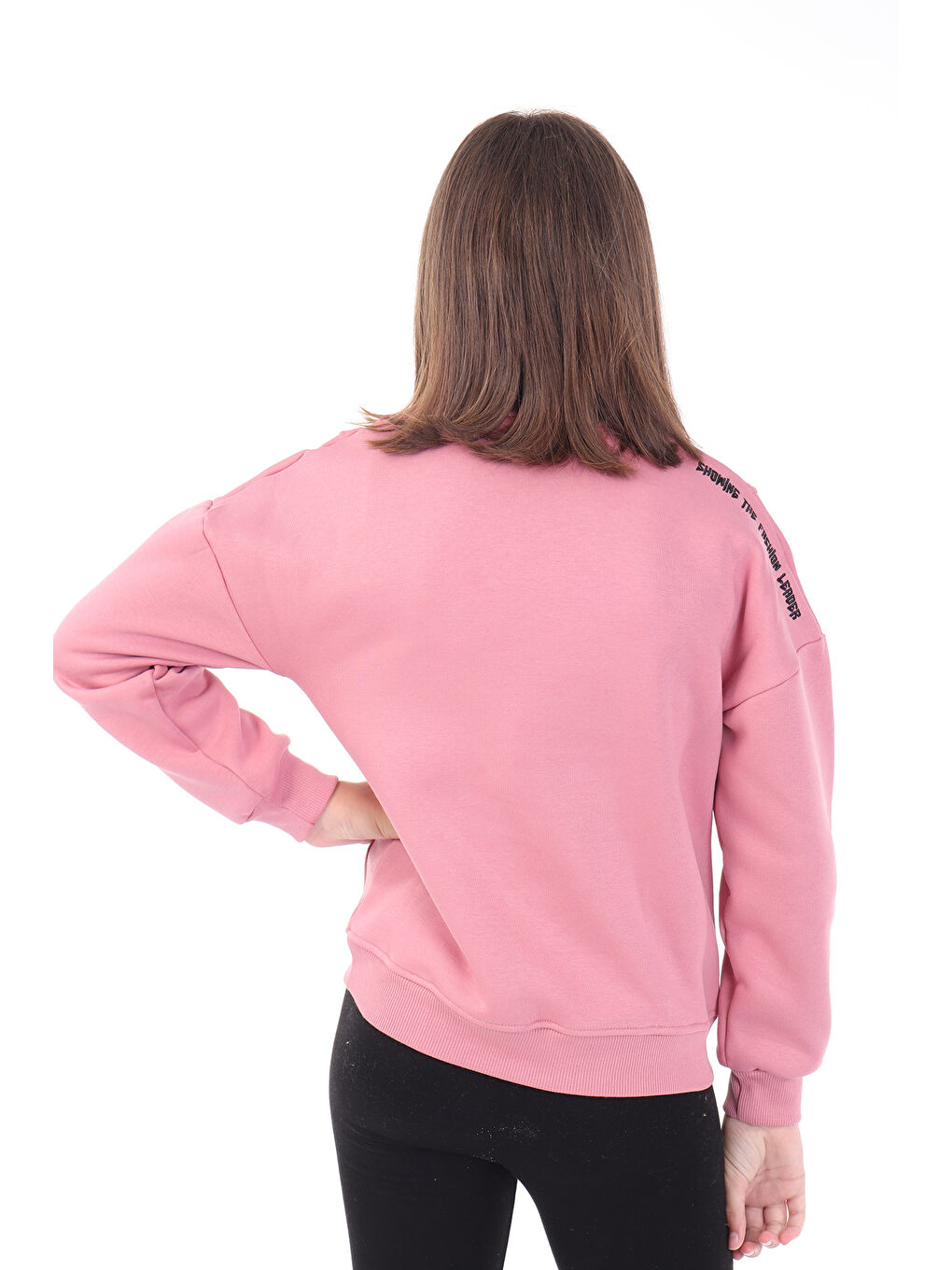 Toontoykids Pembe Kız Çocuk Nakışlı Sweatshirt - 1