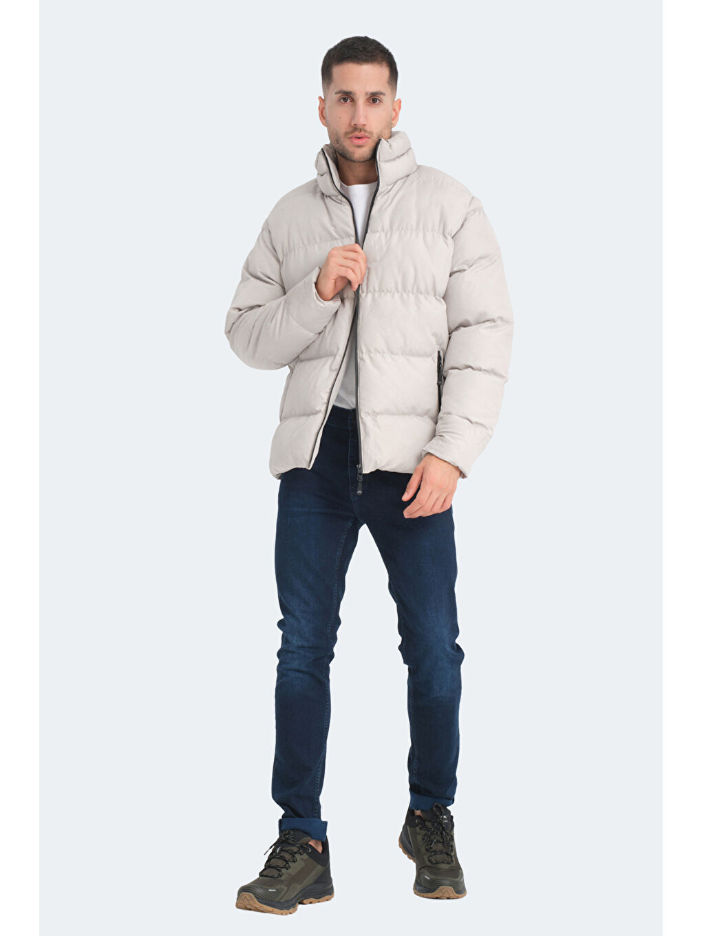 Bej HAMA IN Erkek Taş Gri Mont & Kaban-6