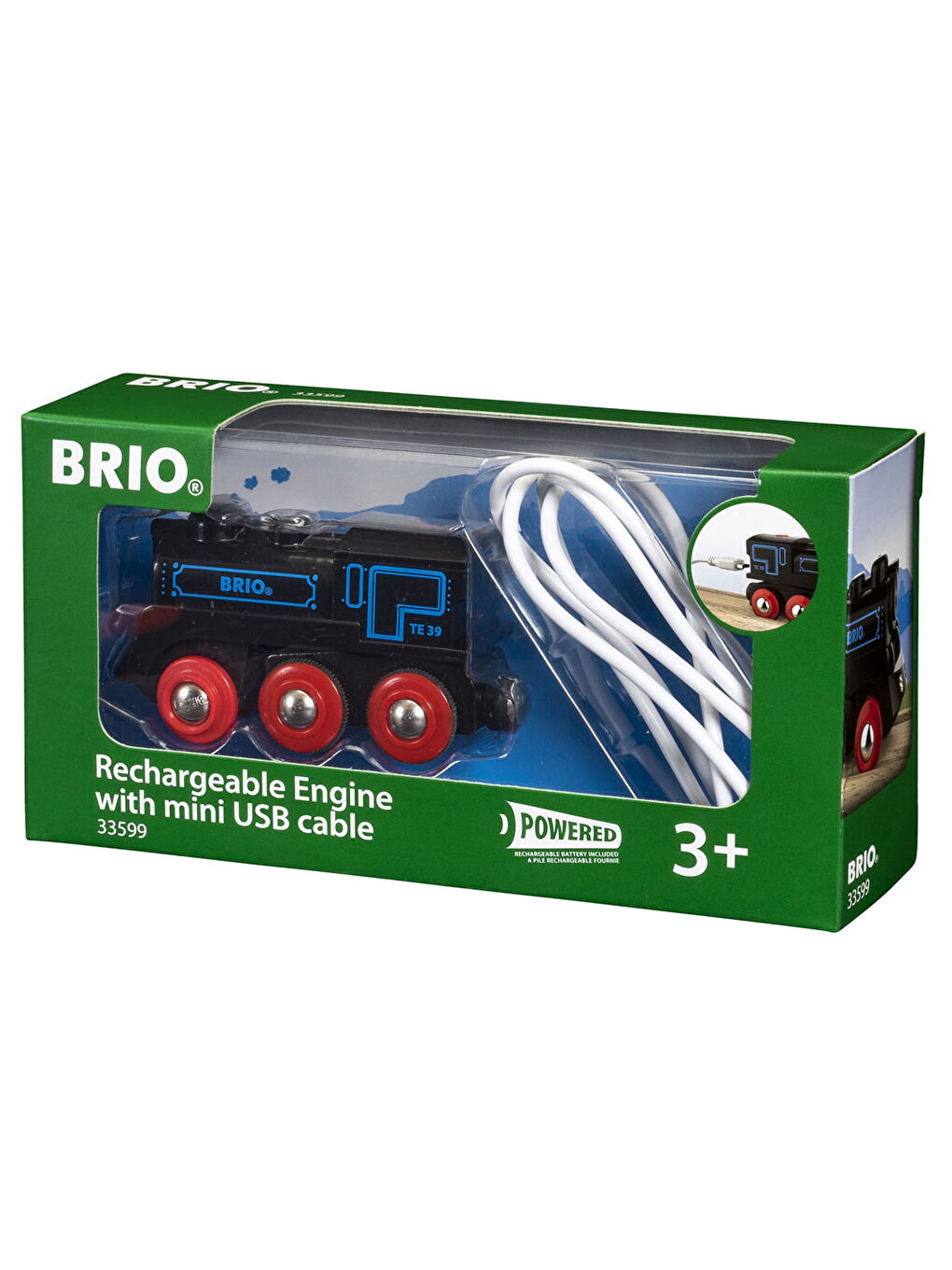 BRIO Renksiz USB ile Şarj Edilebilir lokomotif - 3