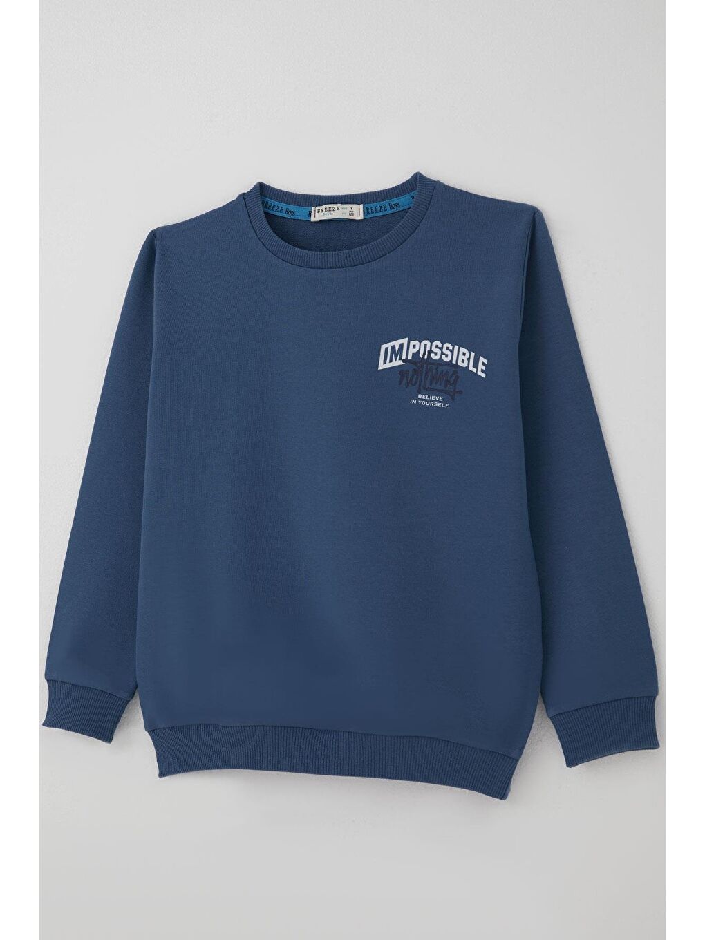 Erkek Çocuk Eşofman Takımı Sırt Baskı Detaylı Cepli İndigo (7-12 Yaş)-5