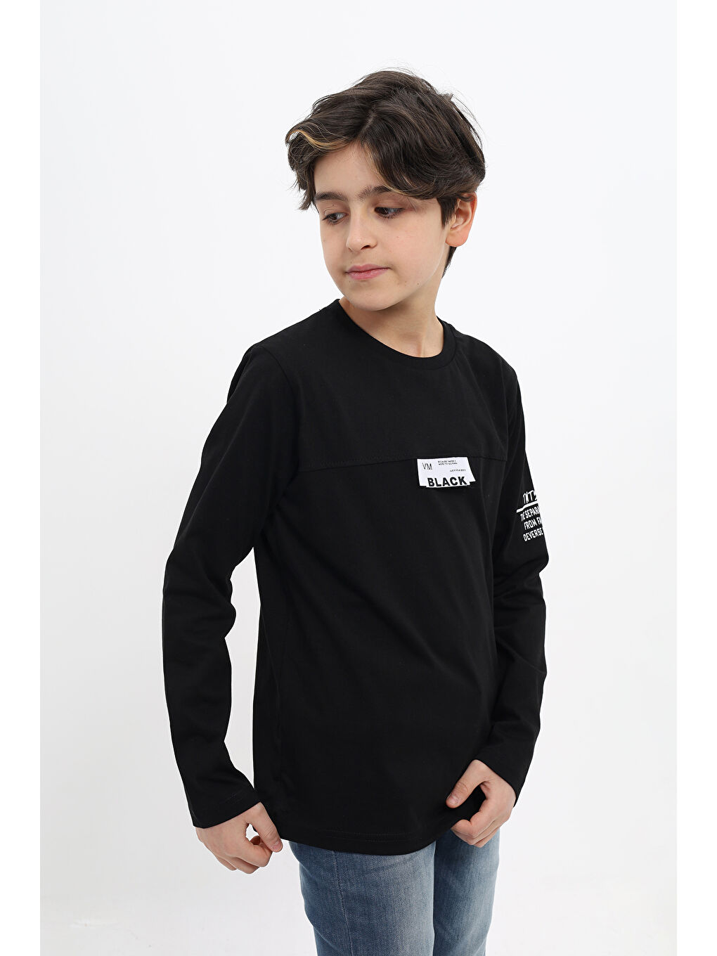 Siyah Erkek Çocuk Tişört-1