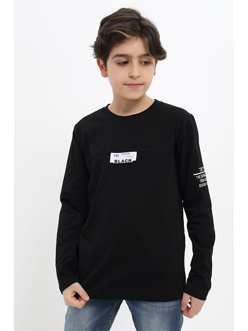 Siyah Erkek Çocuk Tişört-4