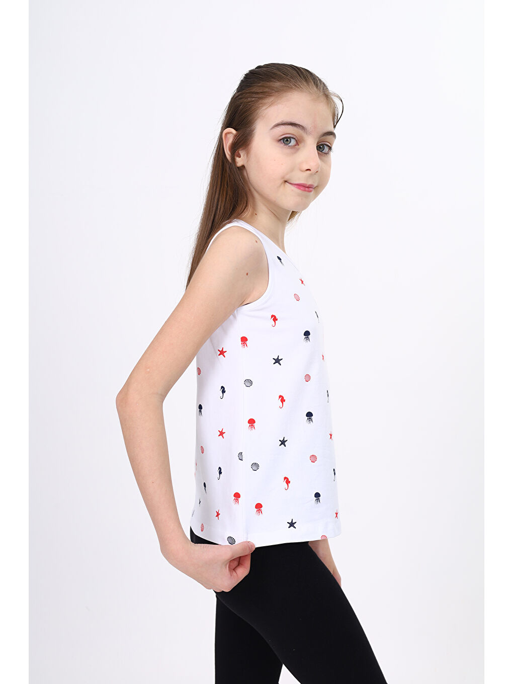 Toontoykids Beyaz Kız Çocuk Baskılı Atlet - 2