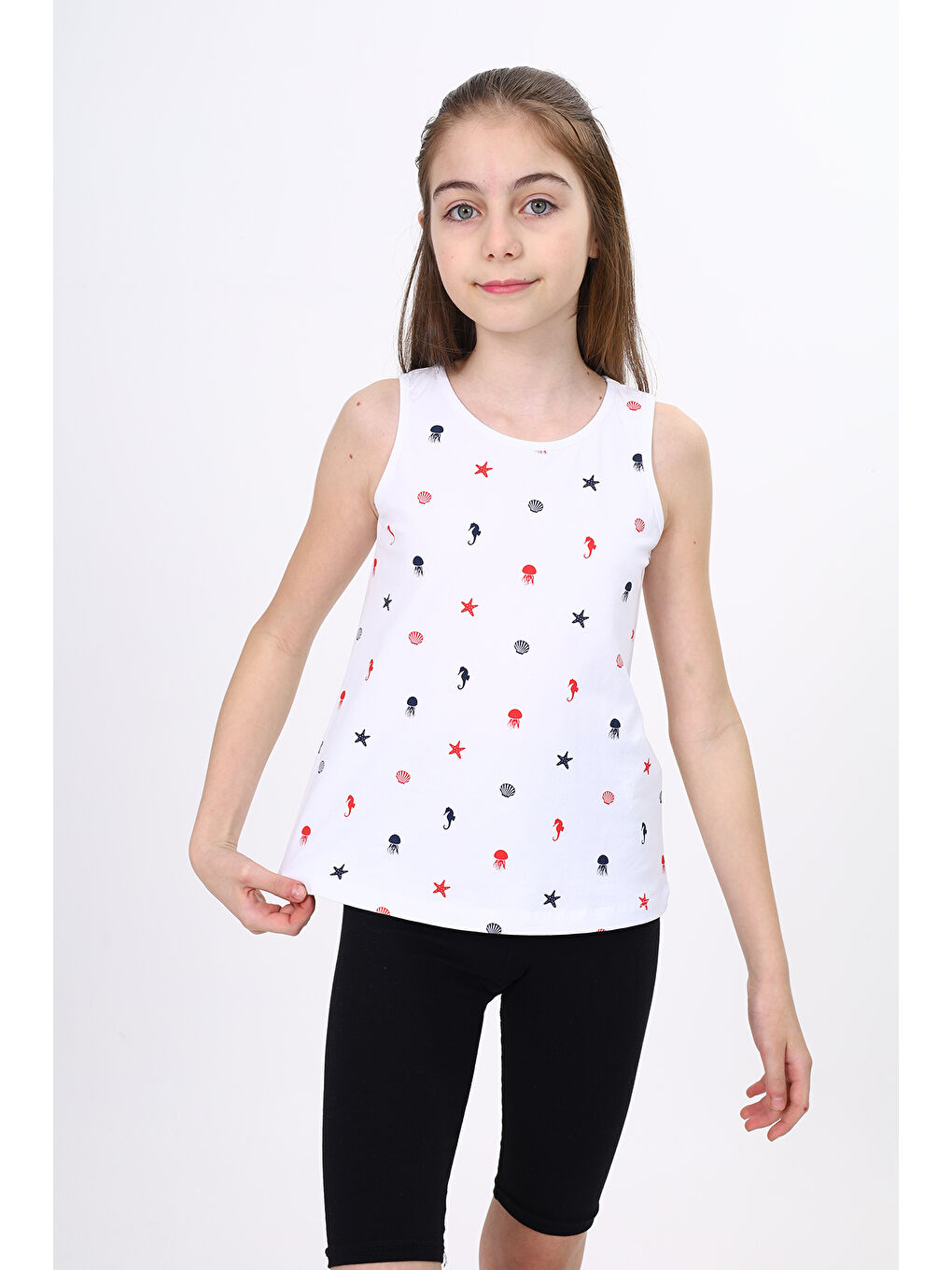 Toontoykids Beyaz Kız Çocuk Baskılı Atlet - 4